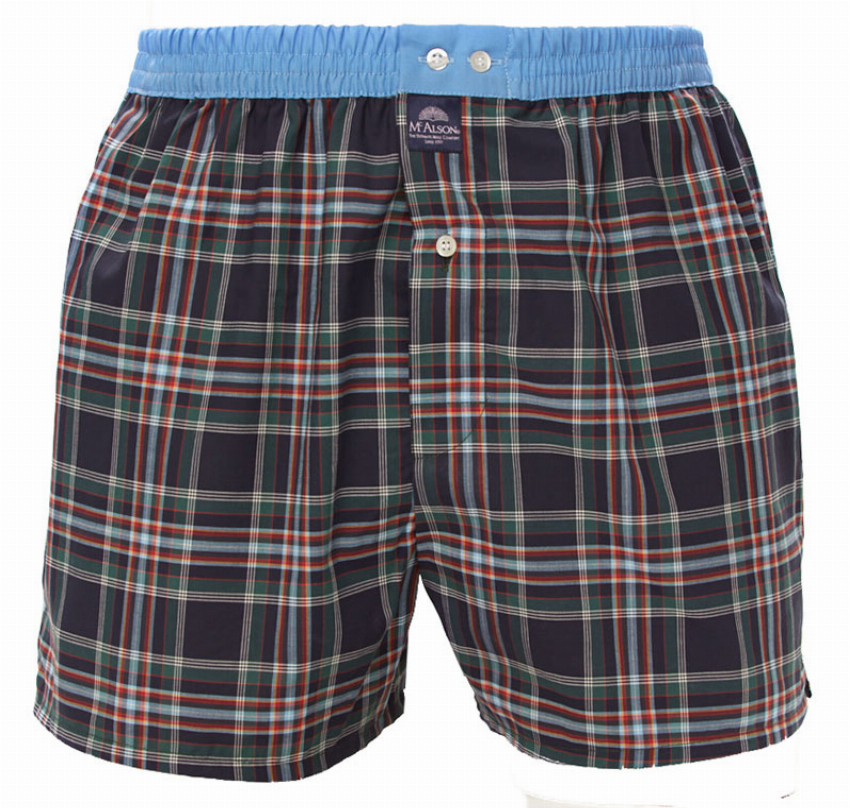 McAlson Boxer met binnenbroek blauw ruitje