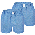 MG-1 MG-1 Wijde Boxershorts Heren 2-Pack Blauw Uni