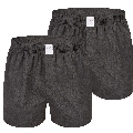 MG-1 MG-1 Wijde Boxershorts Heren 2-Pack Donkergrijs Uni