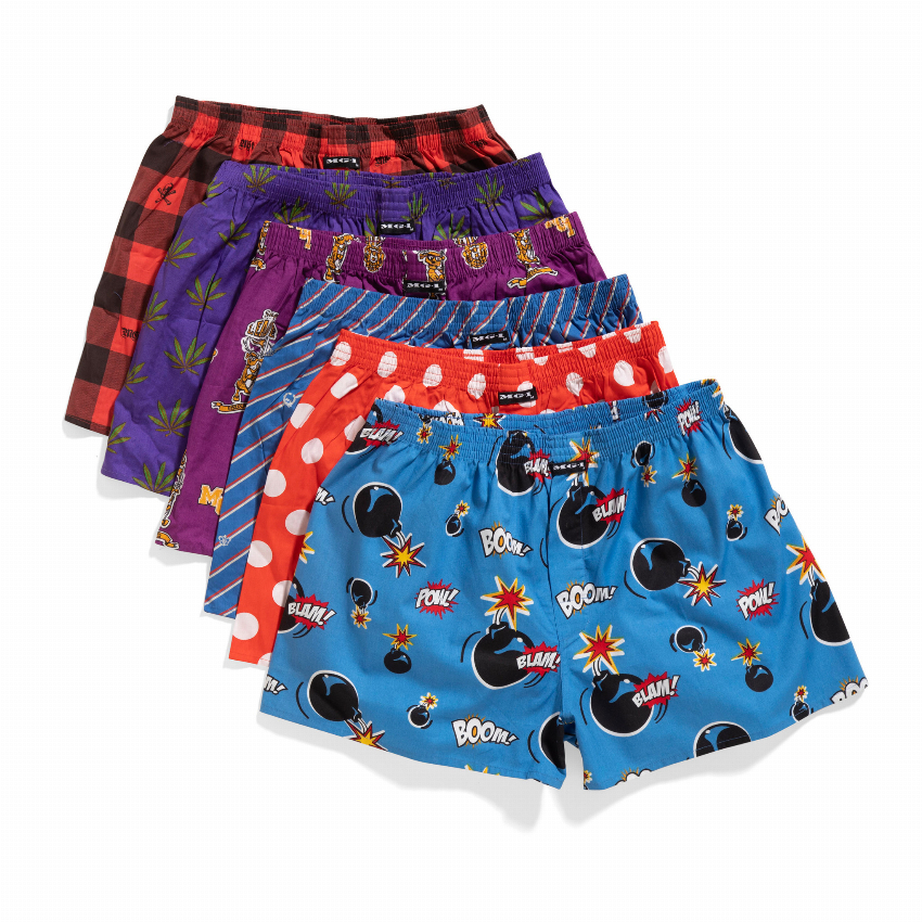 MG-1 MG-1 Wijde Boxershorts Heren 6-Pack Multipack met Prints