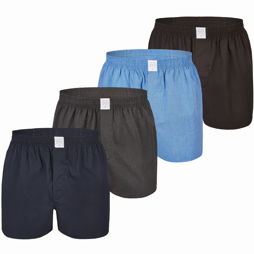 MG-1 MG-1 Wijde Geweven Boxershorts Heren 4-Pack Basics