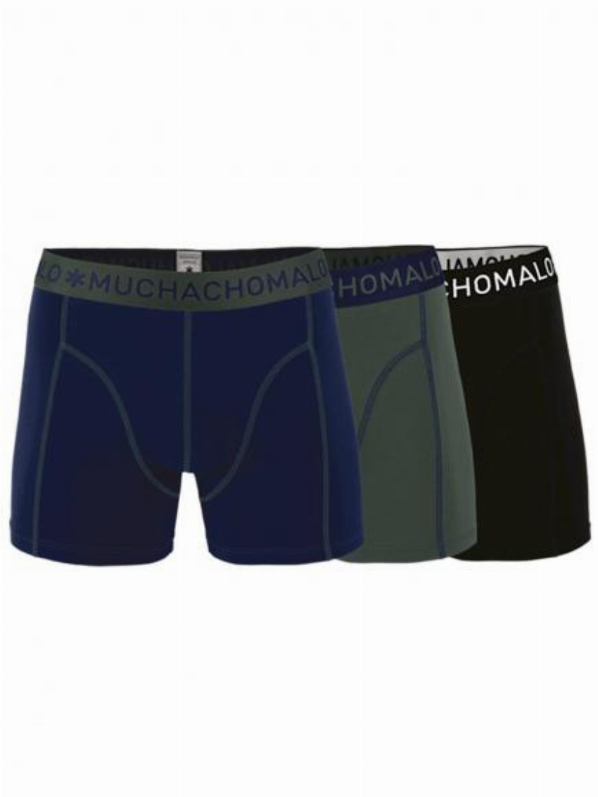 MuchachoMalo Boys 3-pack Short Blauw Groen