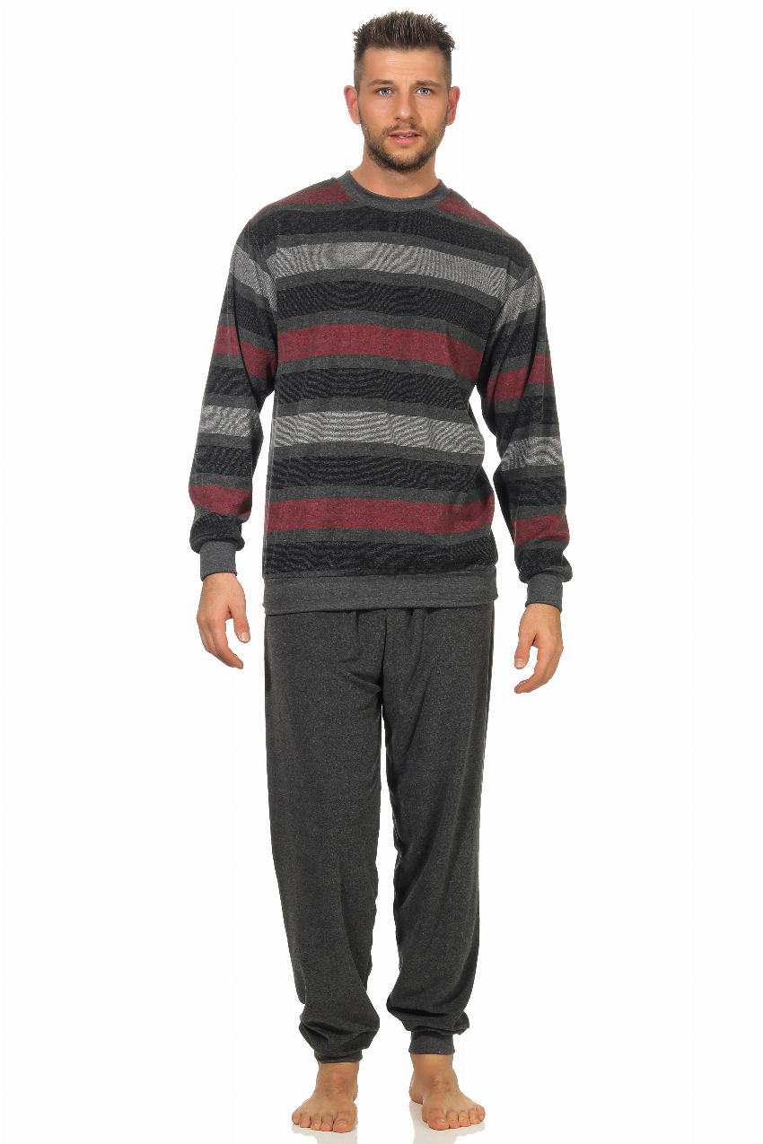 Normann heren pyjama badstof High Class 65816-58-Blauw