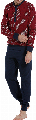 Pastunette Heren pyjama met knoopjes rood