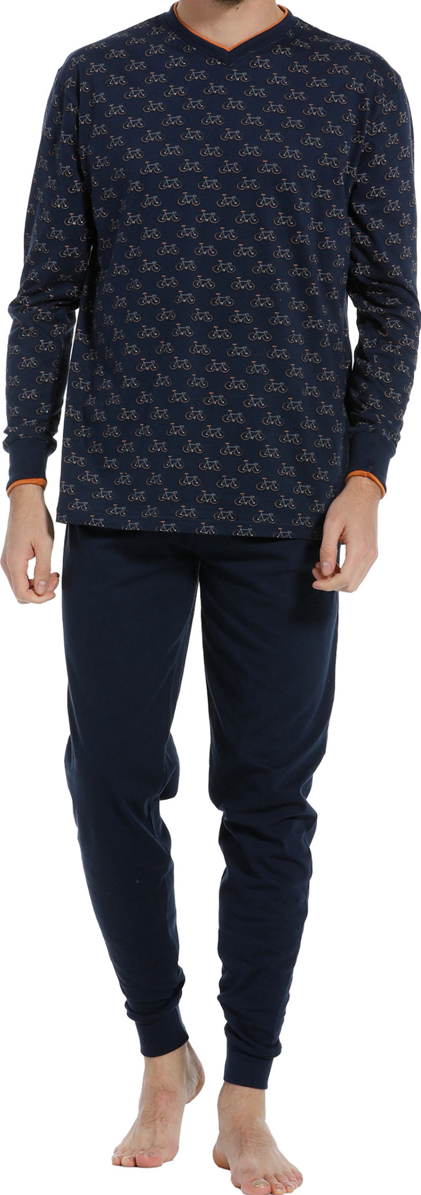 Pastunette Heren pyjama met racefiets print