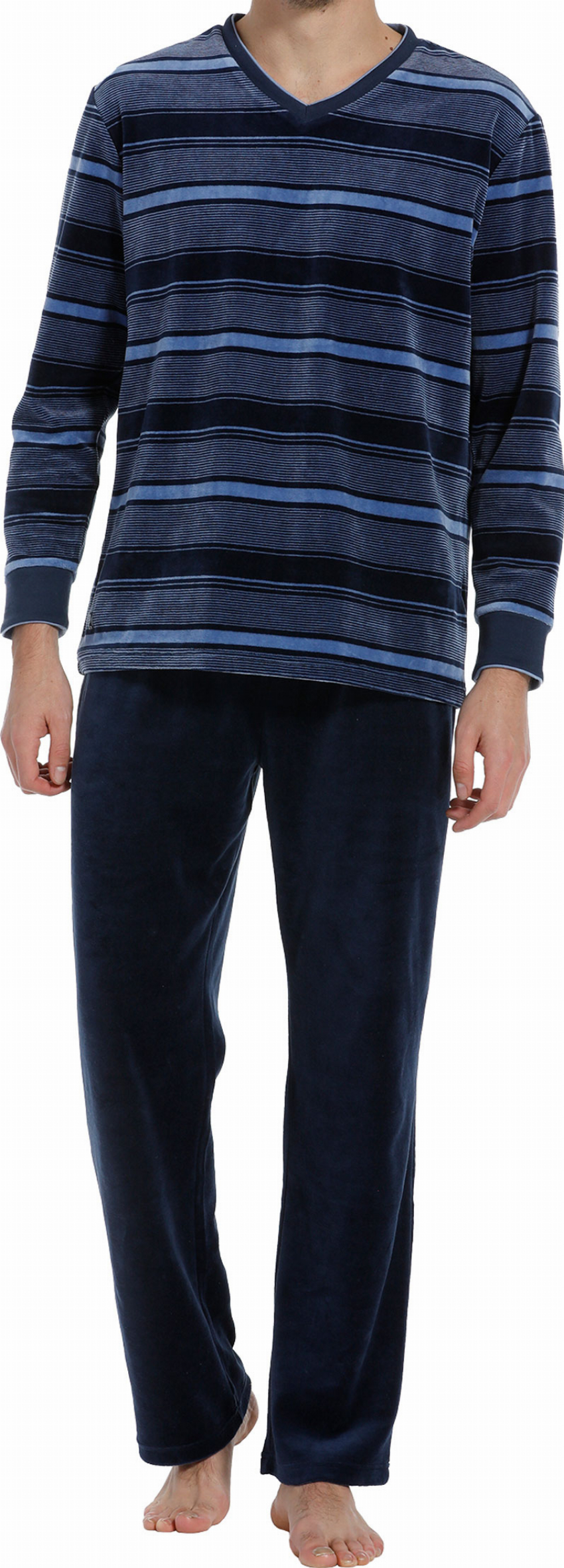 Pastunette Heren pyjama Velours blauw