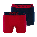 Phil Co Phil Co 2-Pack Boxershorts Heren Basic Rood