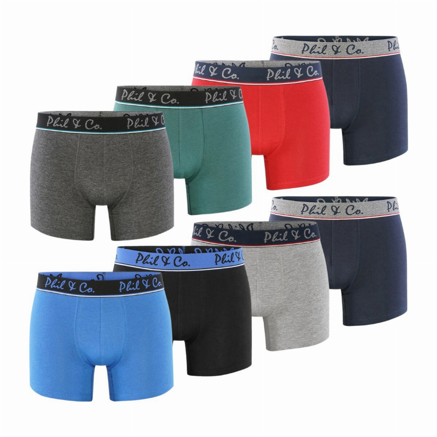 Phil Co Phil Co Boxershorts Heren 8-Pack Kleur Assorti