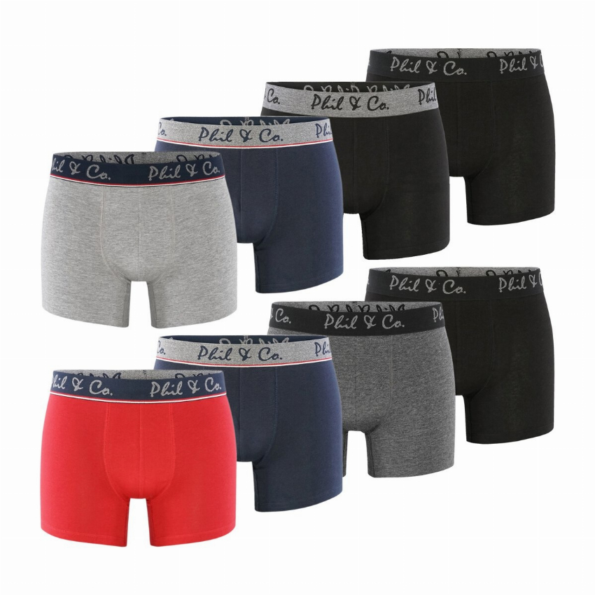 Phil Co Phil Co Boxershorts Heren 8-Pack Kleur Assorti 33