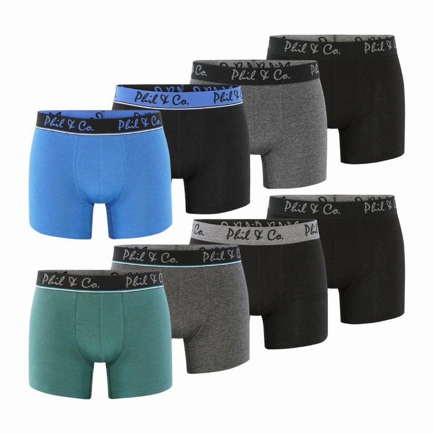 Phil Co Phil Co Boxershorts Heren 8-Pack Kleur Assorti 34