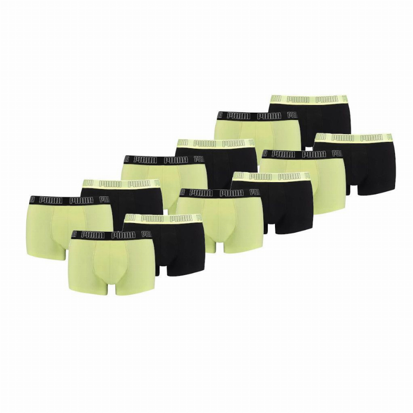 Puma 12-pack boxershorts basic trunk - geel zwart