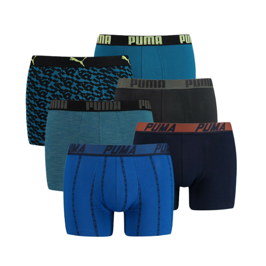 Puma 6-pack boxershorts - blauw petrol