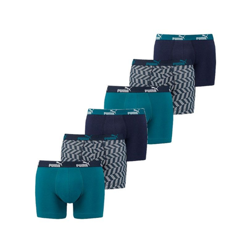 Puma 6-Pack Boxershorts Blue Zig-Zag