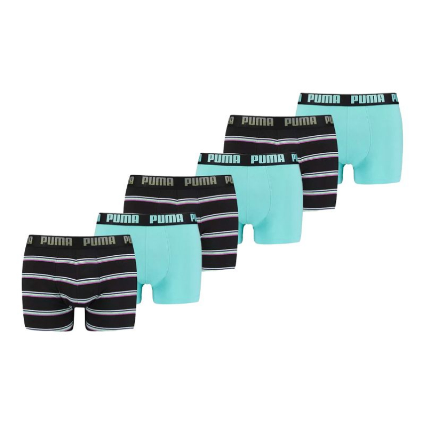 Puma 6-pack boxershorts gradient stripes - blauw