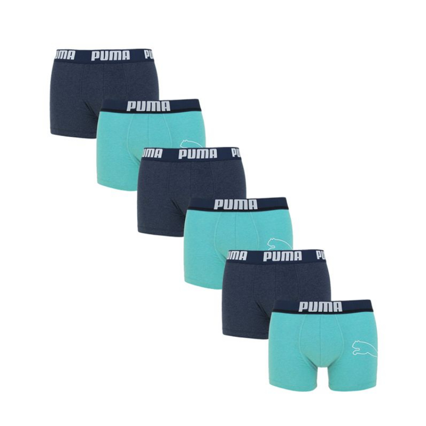 Puma 6-pack boxershorts statement bold cat - blauw aqua