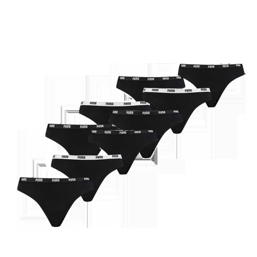 Puma 9-pack dames strings - zwart