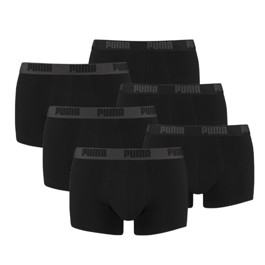 Puma Basic 6-Pack Boxershorts Zwart