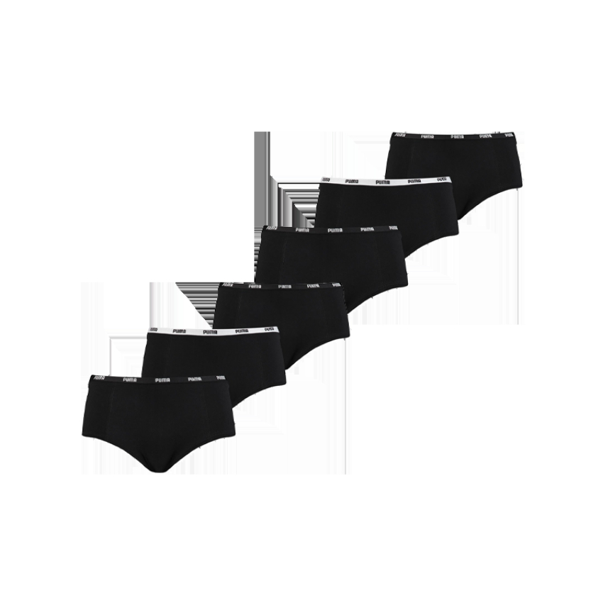 Puma basic 6-pack mini short - zwart