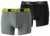 Puma Boxershorts Active 2-pack grijs-zwart