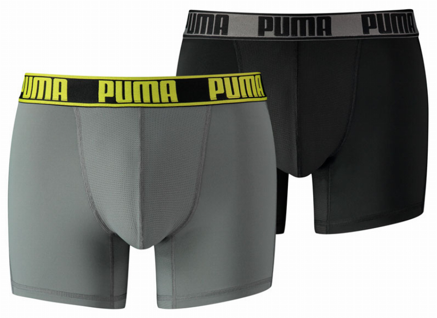 Puma Boxershorts Active 2-pack grijs-zwart