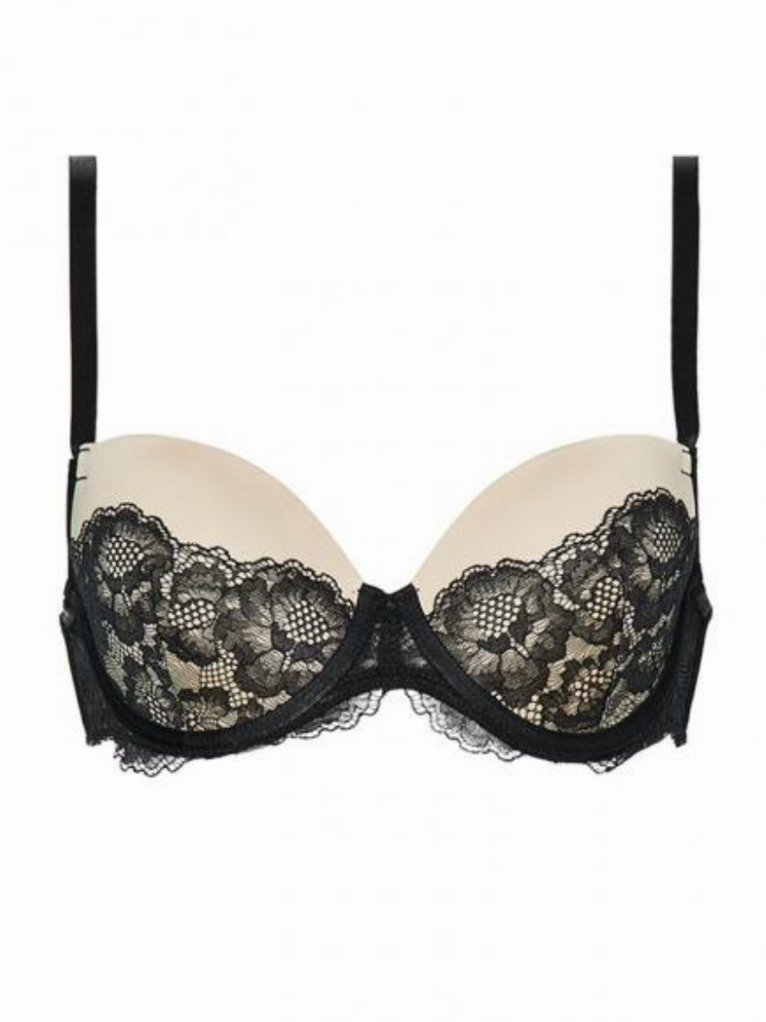 Sapph Padded Wire Bra - Rowdy Zwart