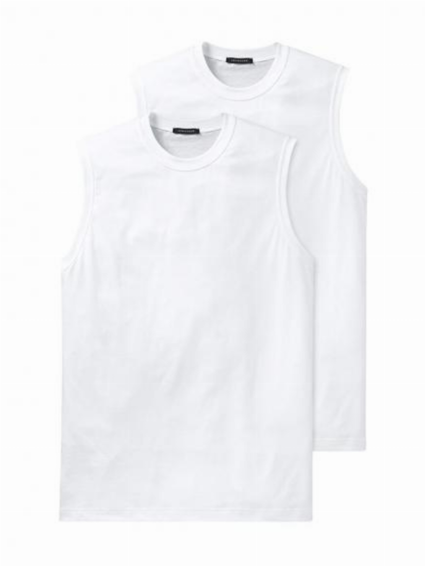 Schiesser 2-pack American T-Shirt 0 0 Wit