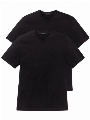 Schiesser 2-pack American T-Shirt V-neck Zwart