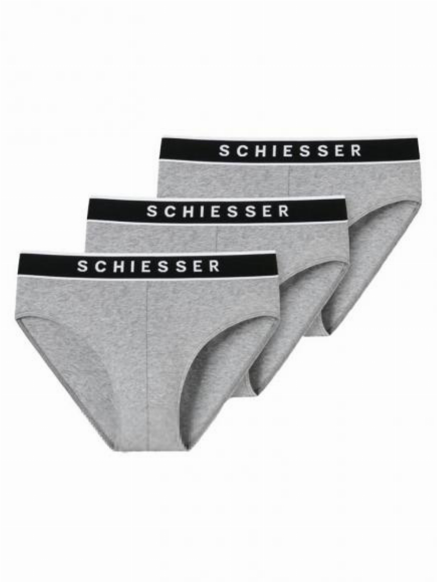 Schiesser 95-5 - Rio Slip - 3 pack Grijs