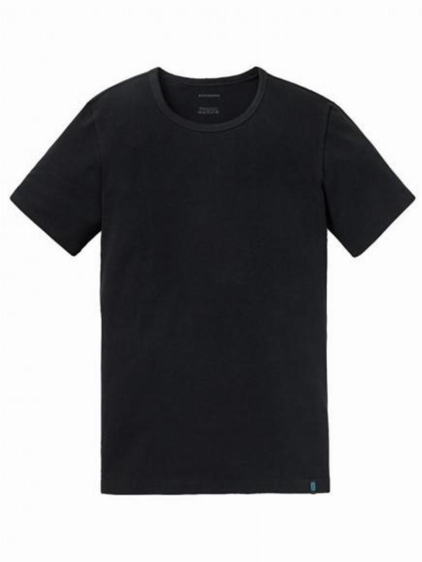 Schiesser 95 5 Shirt 1 2 crew-neck Zwart
