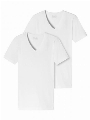 Schiesser 95-5 - T-shirt 1 2 V-neck - 2-pack Wit