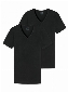 Schiesser 95-5 - T-shirt 1 2 V-neck - 2-pack Zwart
