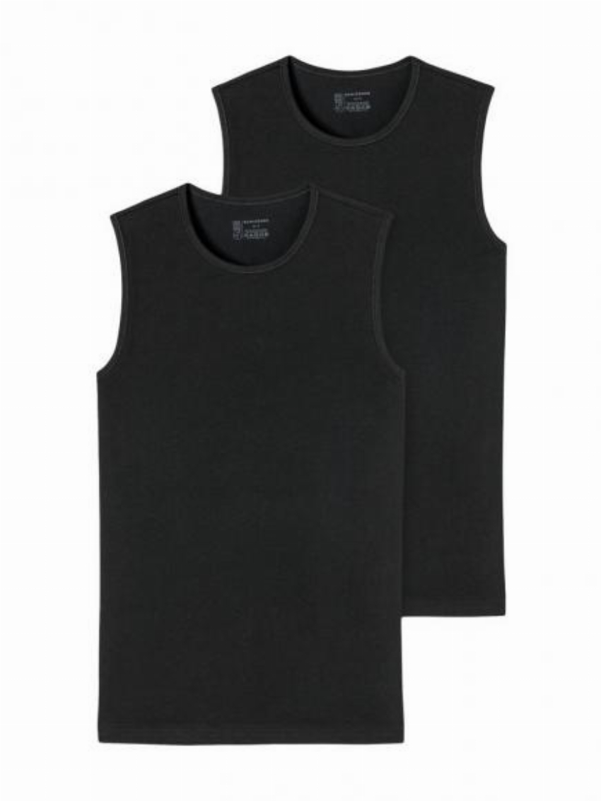 Schiesser 95-5 Tanktop C-neck - 2-pack Zwart