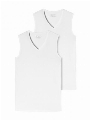 Schiesser 95-5 - Tanktop V-neck - 2-pack Wit