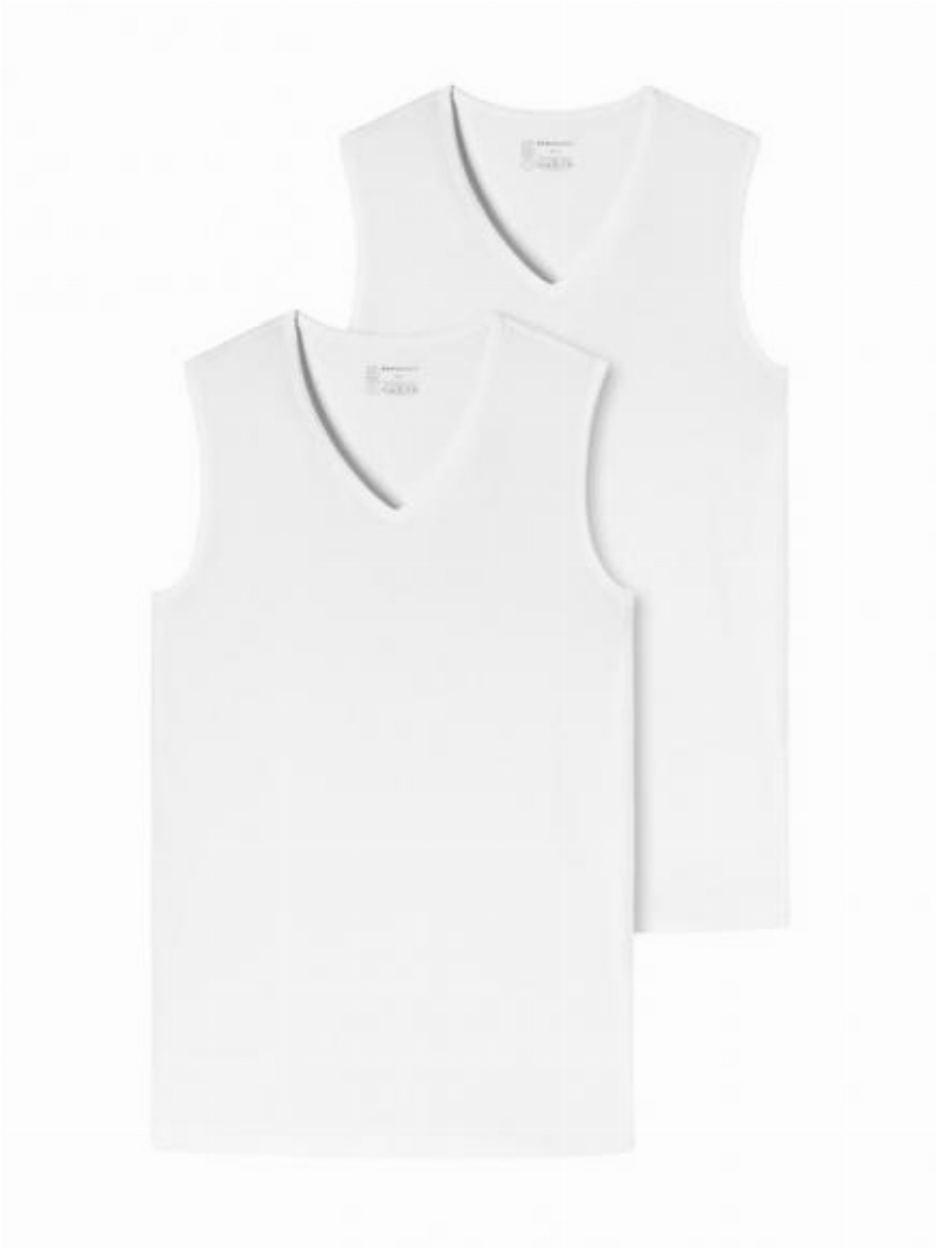 Schiesser 95-5 - Tanktop V-neck - 2-pack Wit
