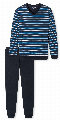 Schiesser Heren pyjama met V-hals blauw