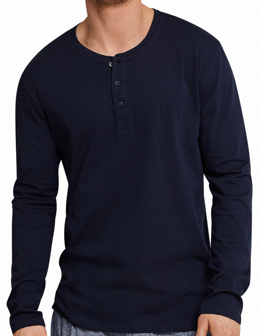 Schiesser Pyjamashirt langemouw met knoopjes