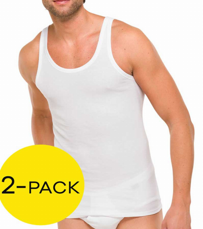 Schiesser Singlet feinrib 2-pack