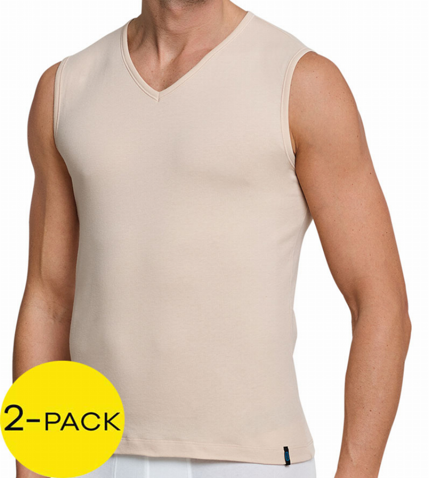 Schiesser Tanktop V-neck 95 5 2-pack