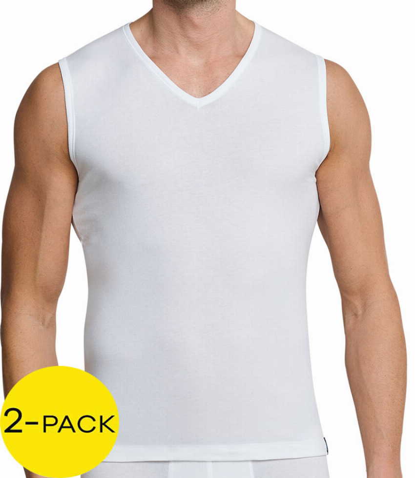 Schiesser Tanktop V-neck 95 5 2-pack