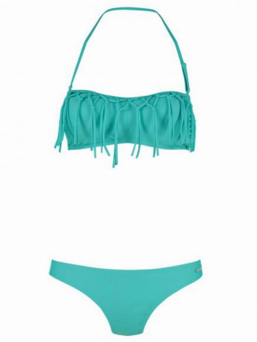 Shiwi Bikini Bandeau Fringe aqua