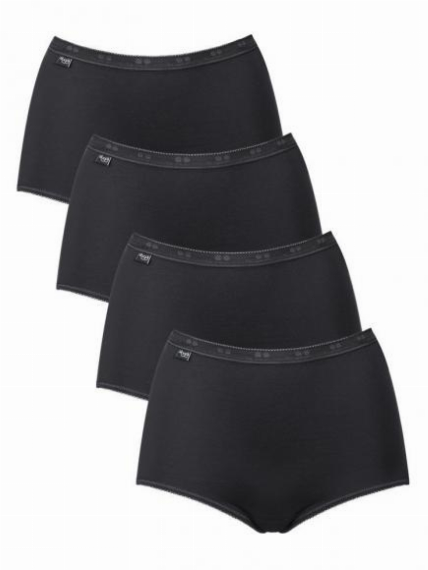 Sloggi Basic Maxi 4-Pack Zwart