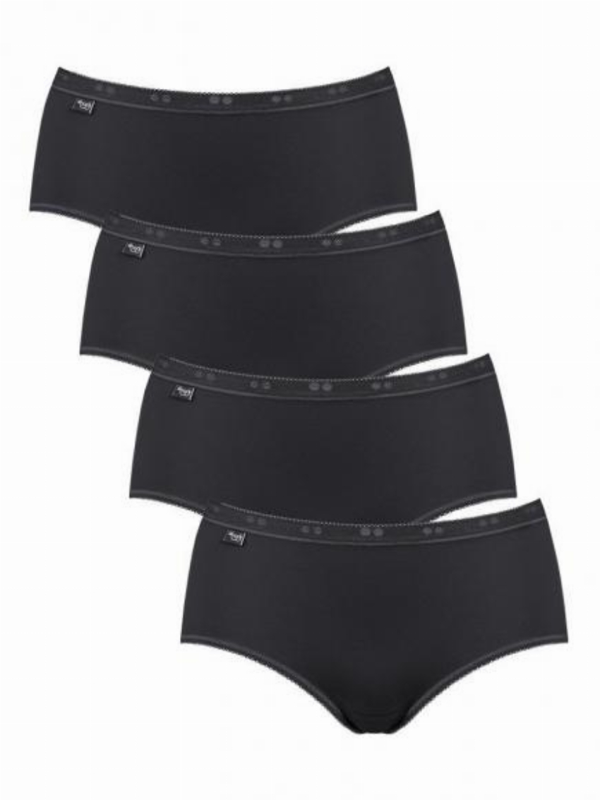 Sloggi Basic Midi 4-pack Zwart