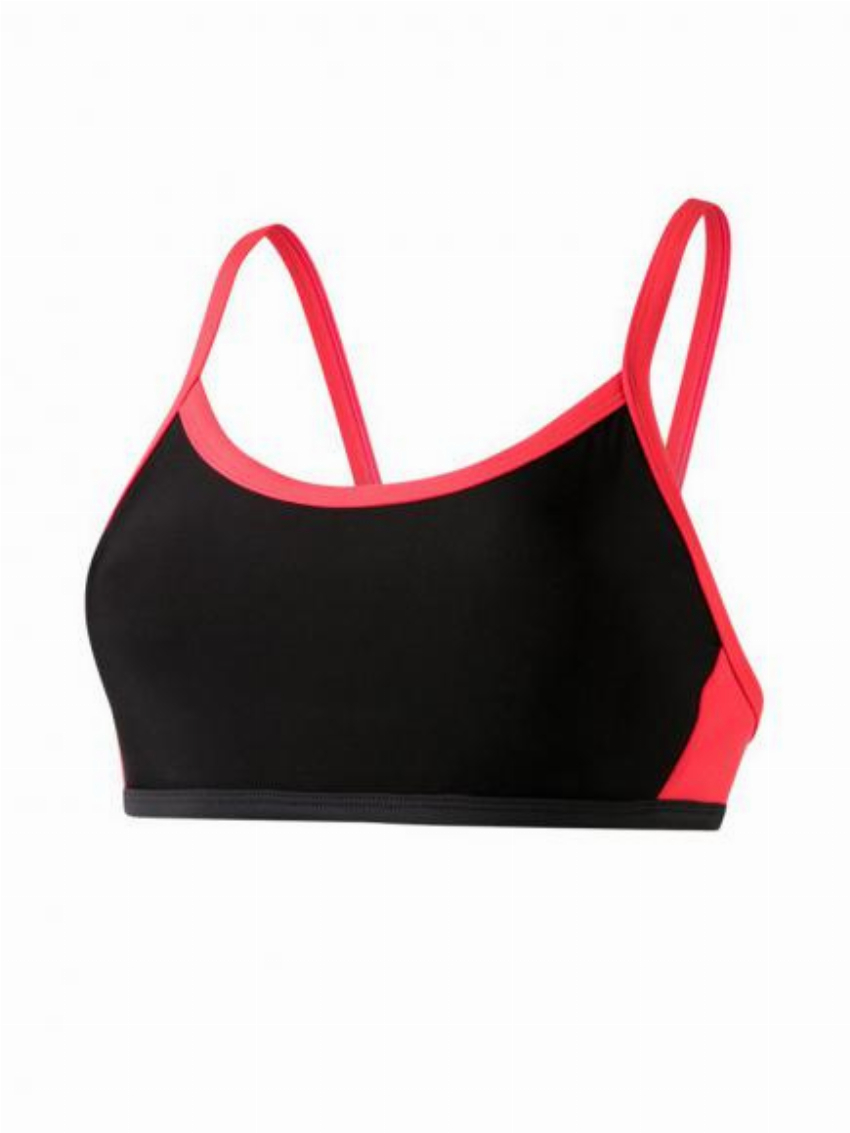 Speedo Hydractive Crop Top Rood Zwart