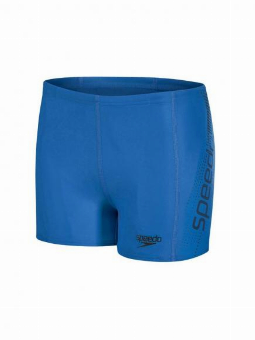 Speedo Logo Panel Aquashort Blauw Zwart
