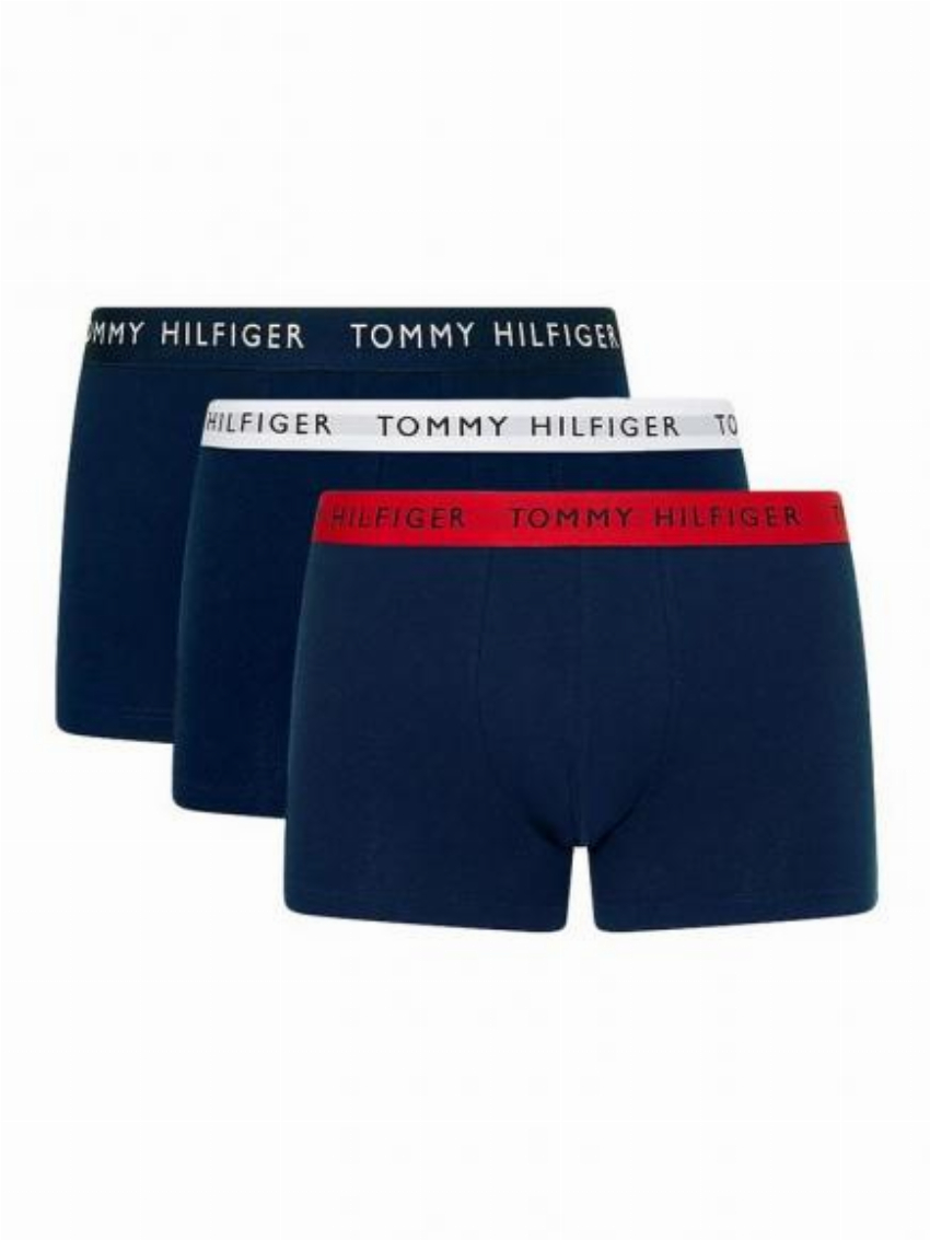 Tommy Hilfiger 3p Trunk - Logo Taille Blauw Rood