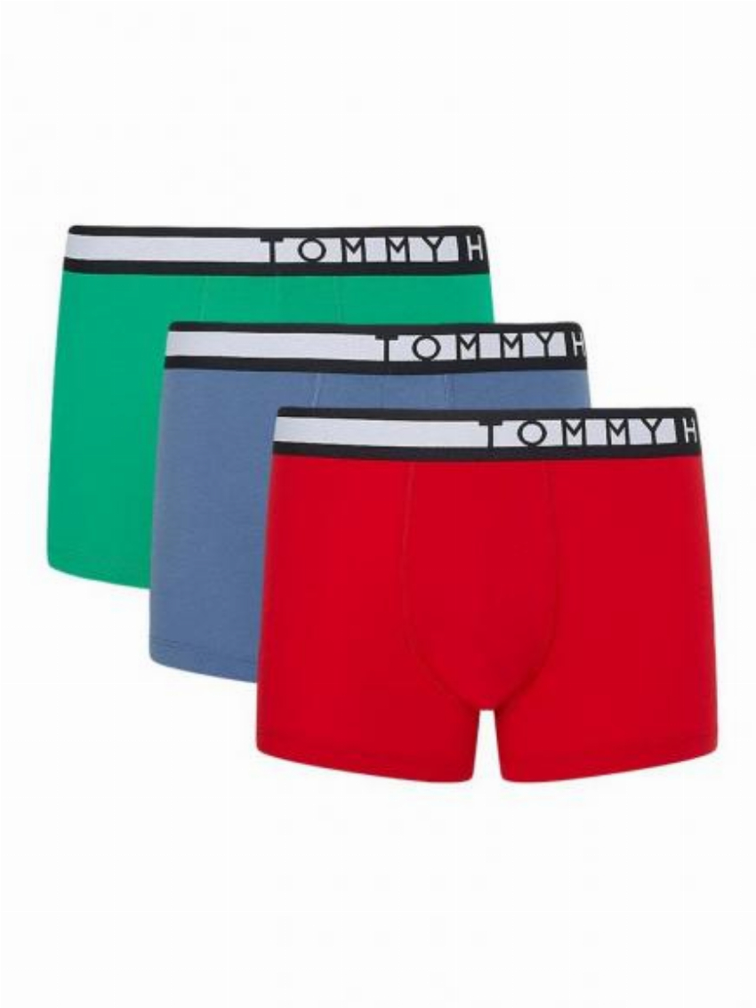 Tommy Hilfiger 3p Trunk - Statement iron blauw primary rood pr