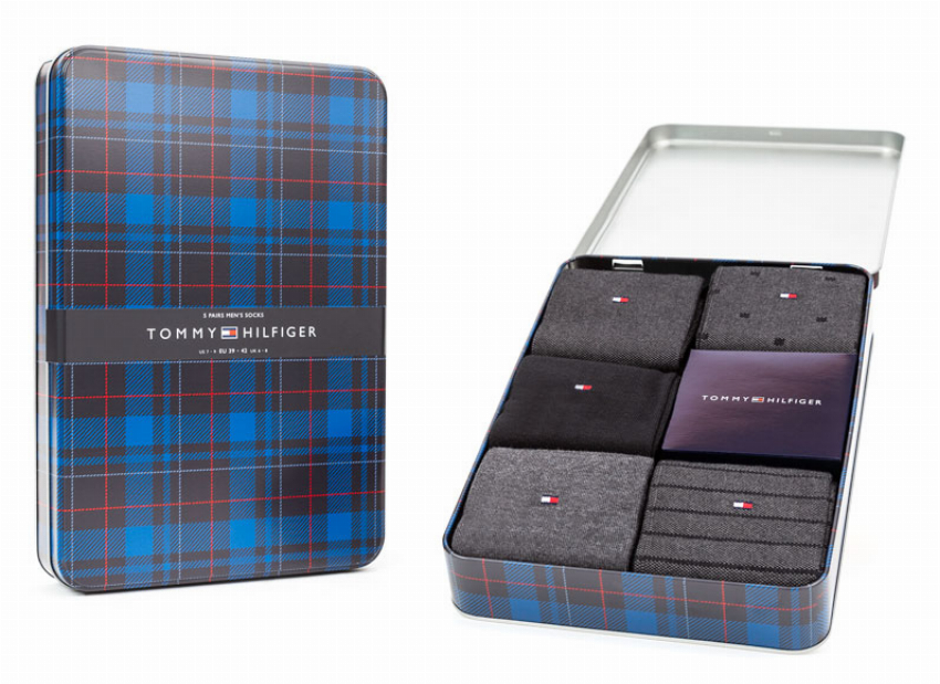 Tommy Hilfiger Giftbox sokken Birdeye 5-paar zwart