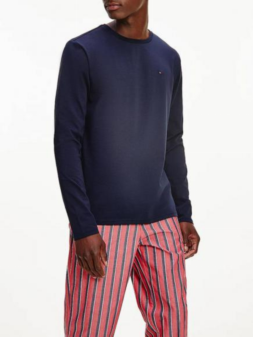 Tommy Hilfiger Pyjama - Long Woven Set desert sky deck stripe v