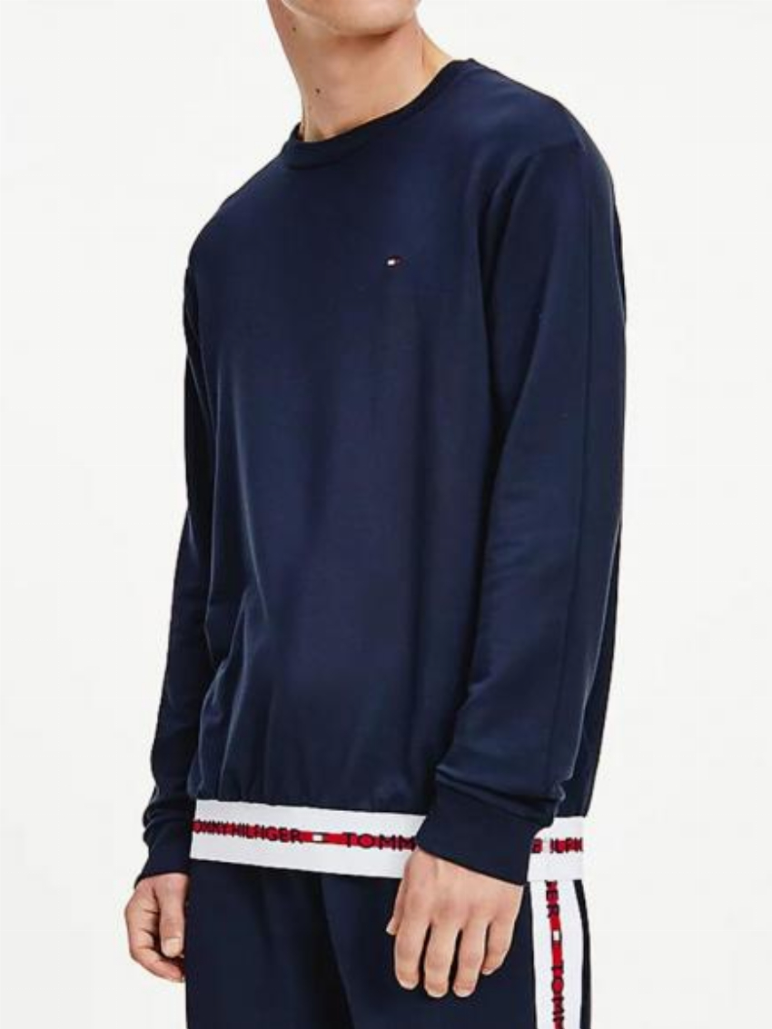 Tommy Hilfiger Sweatshirt - TH Logo Blauw Wit
