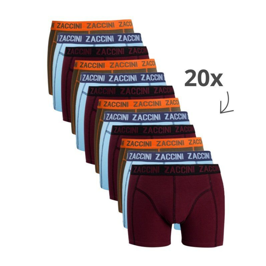 Zaccini 20 boxershorts monsterdeal blauw rood en groen